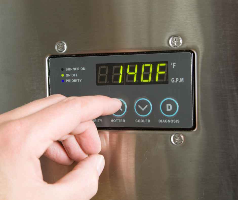 Adjusting the temperature on a tankless water heater